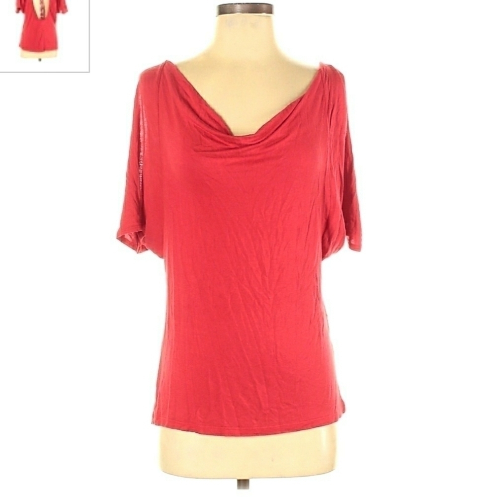 Daytrip Cowl Neck Open Back Doleman Sleeve Women's Small Top Sequin Holiday EUC